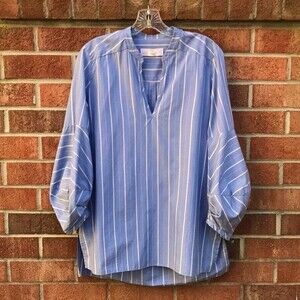 Amanda Uprichard Blue Striped Top sz XS